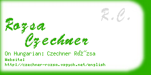 rozsa czechner business card